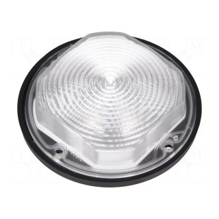 LED lens | round | Mat: silicone | transparent | Colour: black | H: 23mm