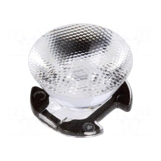 LED lens | round | plexiglass PMMA | transparent | 10÷13° | H: 14.8mm
