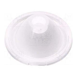 LED lens | round | plexiglass PMMA | transparent | 13÷20° | H: 16.4mm