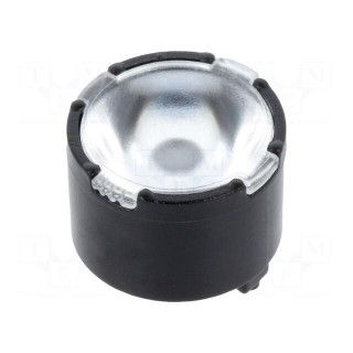 LED lens | round | Mat: PMMA plexiglass | transparent | 36÷44° | Ø: 10mm