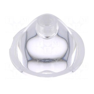 LED lens | round | plexiglass PMMA | transparent | 3÷7° | H: 27.4mm
