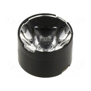 LED lens | round | plexiglass PMMA | transparent | 8÷12° | H: 14.7mm