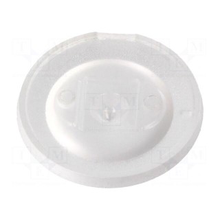 LED lens | round | plexiglass PMMA | transparent | Mounting: glue