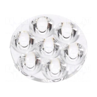 LED lens | round | plexiglass PMMA | transparent | 11÷19° | H: 10.7mm