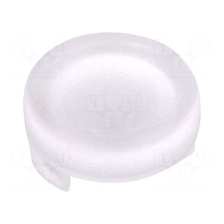 LED lens | round | polycarbonate | transparent | 5mm | Front: convex