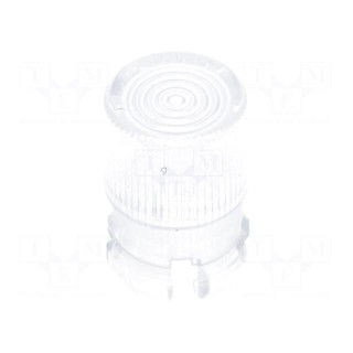 LED lens | round | Mat: polycarbonate | transparent | 5mm | Front: flat