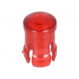 LED lens | round | red | lowprofile | 3mm