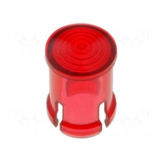 LED lens | round | red | lowprofile | 5mm