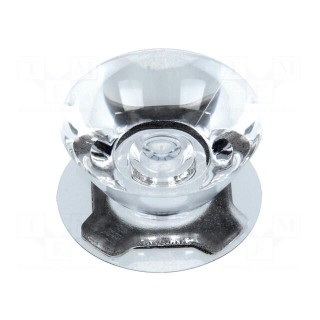 LED lens | round | milky | 6÷12° | Mounting: adhesive tape | H: 11.7mm