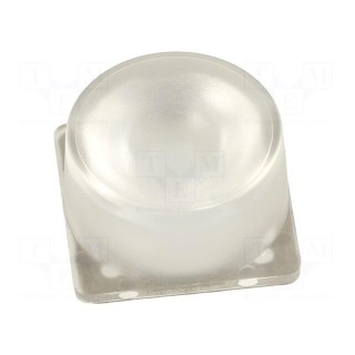 LED lens | square | plexiglass PMMA | 37÷53° | H: 11.8mm