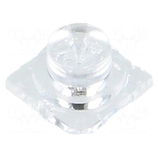 LED lens | square | plexiglass PMMA | transparent | 152÷174° | H: 5.7mm