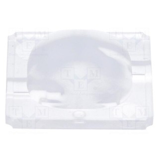 LED lens | square | Mat: silicone | transparent | H: 11.5mm