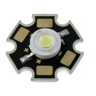 Power LED | STAR | white cold | 120° | P: 1W | 85÷100lm
