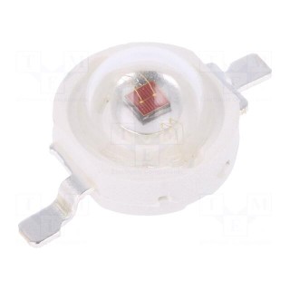 Power LED | red | 130° | 350mA | 613.5÷631nm | Pmax: 1W | 51.7÷58.9lm