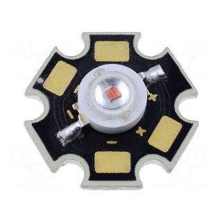 Power LED | STAR | yellow | 120° | 590nm | P: 1W | 30÷40lm