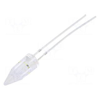 LED | 5mm | white cold | candle light effect | 750÷1120mcd | 100° | 20mA