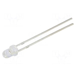 LED | 3mm | red | 5800÷7000mcd | 30° | convex | No.of term: 2