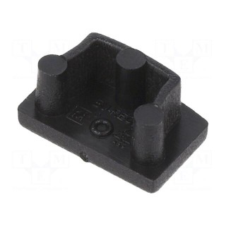 Cap for LED profiles | black | 20pcs | ABS | rounded | BEGTON12