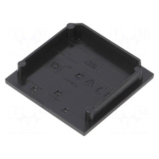 Cap for LED profiles | black | 2pcs | ABS | Kind of shutter: C