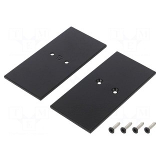 Cap for LED profiles | black | steel | Application: VARIO30