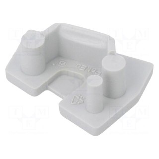 Cap for LED profiles | grey | 2pcs | ABS | GEN2,with hole | EDGE10