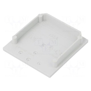 Cap for LED profiles | grey | ABS | Application: VARIO30-08 | V: A