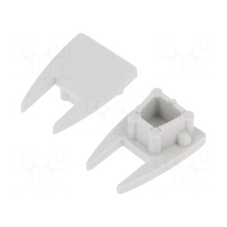 Cap for LED profiles | grey | 2pcs | ABS | MIKRO10