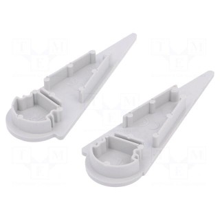 Cap for LED profiles | grey | 2pcs | ABS | WALLE12