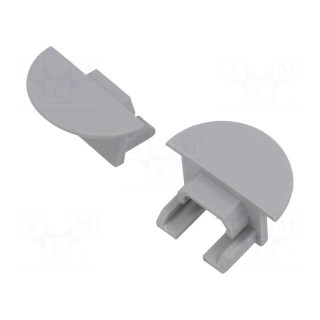 Cap for LED profiles | grey | PDS-NK