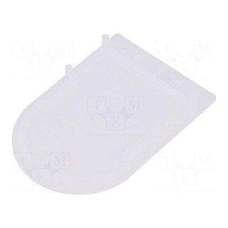 Cap for LED profiles | milky | 20pcs | plexiglass PMMA | VARIO30-02