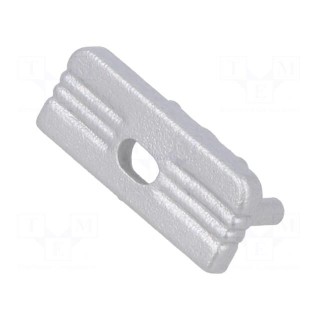 Cap for LED profiles | silver | 20pcs | ABS | GEN2,with hole