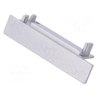 Cap for LED profiles | silver | 2pcs | ABS | FLAT8