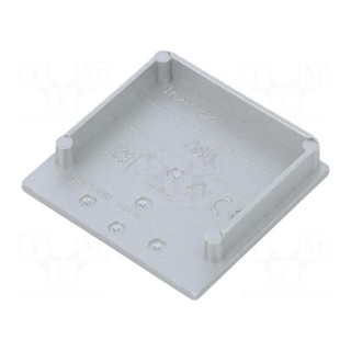 Cap for LED profiles | silver | 2pcs | ABS | Kind of shutter: B