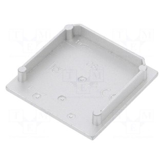 Cap for LED profiles | silver | 2pcs | ABS | Kind of shutter: C