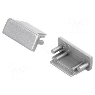 Cap for LED profiles | silver | 2pcs | ABS | SURFACE10