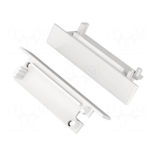 Cap for LED profiles | white | 20pcs | ABS | FLAT8
