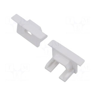 Cap for LED profiles | white | PDS-NK | with hole