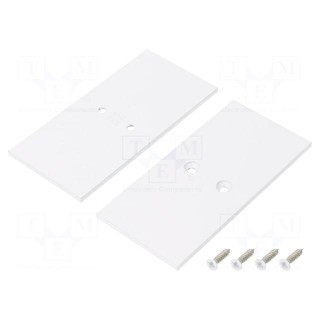 Cap for LED profiles | white | steel | Application: VARIO30