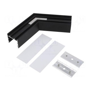 Connector 120° | black | aluminium | Application: VARIO30-02
