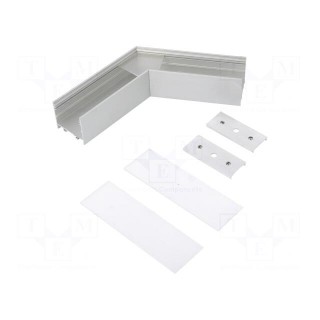 Connector 120° | silver | aluminium | Application: VARIO30-02