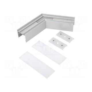 Connector 120° | silver | aluminium | Application: VARIO30-02