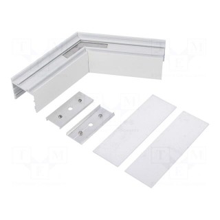 Connector 120° | white | aluminium | Application: VARIO30-02