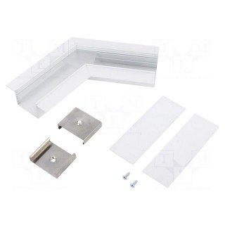 Connector 120° | white | aluminium | Application: VARIO30-05