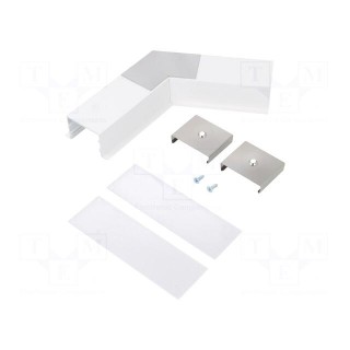 Connector 120° | white | aluminium | Application: VARIO30-07