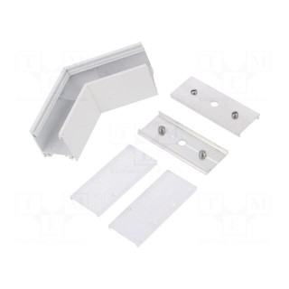 Connector 120° | white | aluminium,polycarbonate