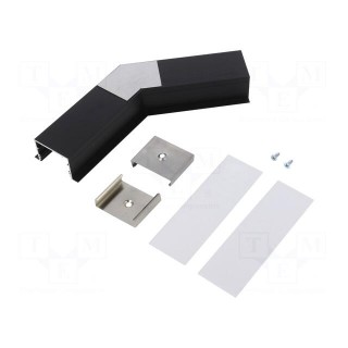 Connector 135° | black | aluminium | Application: VARIO30-07