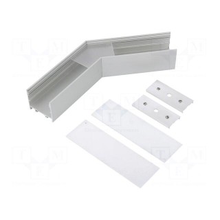 Connector 135° | silver | aluminium | Application: VARIO30-02