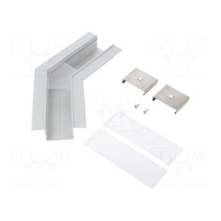 Connector 135° | silver | aluminium | Application: VARIO30-05