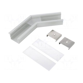 Connector 135° | silver | aluminium | Application: VARIO30-07