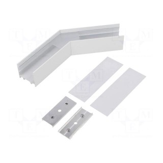 Connector 135° | white | aluminium | Application: VARIO30-02